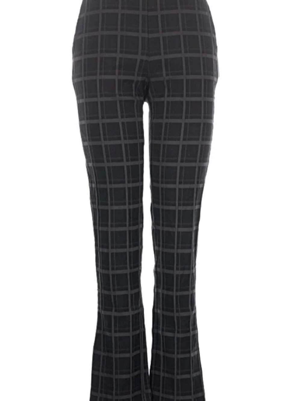 Women's Plaid Pants - Black Gray